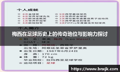 梅西在足球历史上的传奇地位与影响力探讨